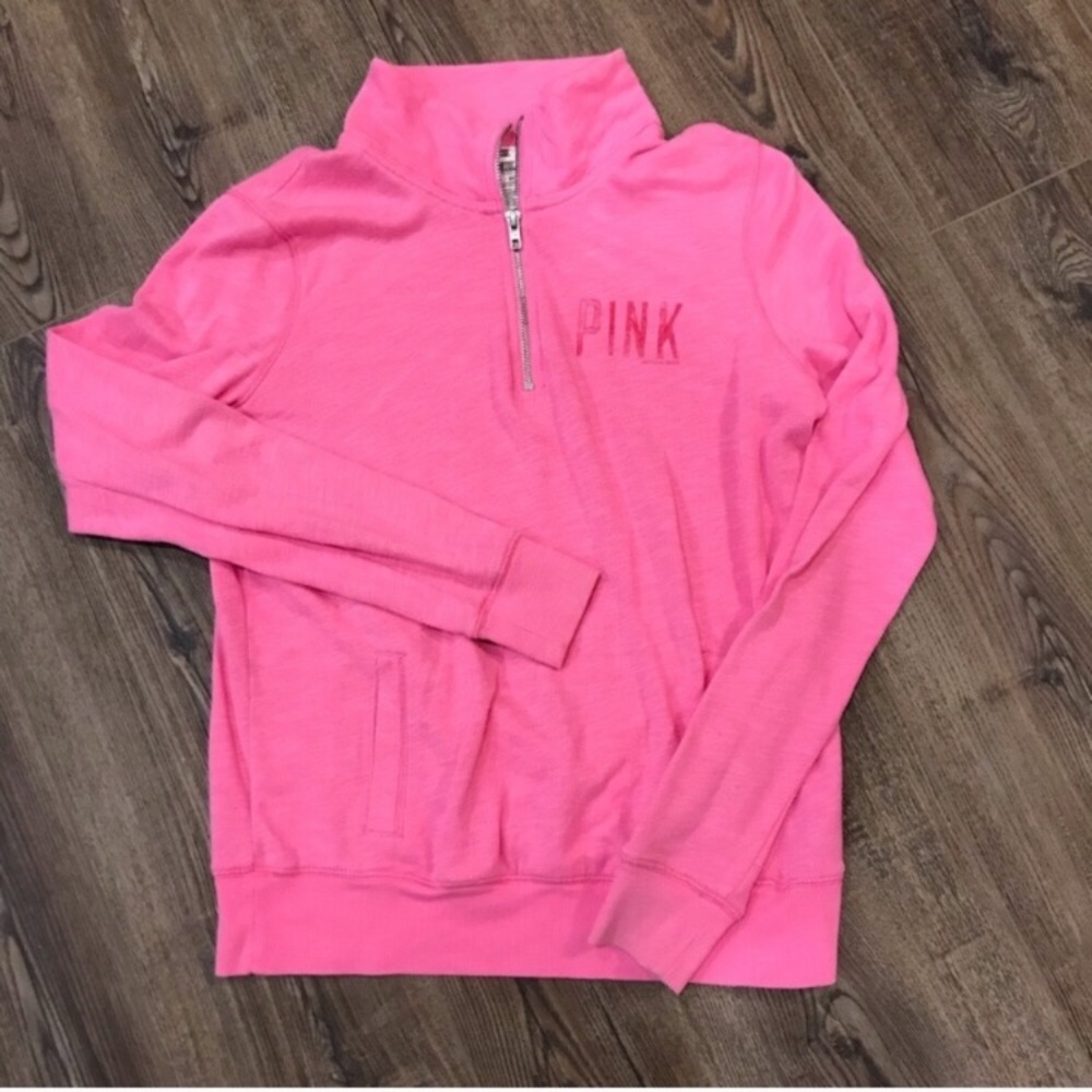 PINK VICTORIAS SECRET Quarter Zip Sweatshirt XS